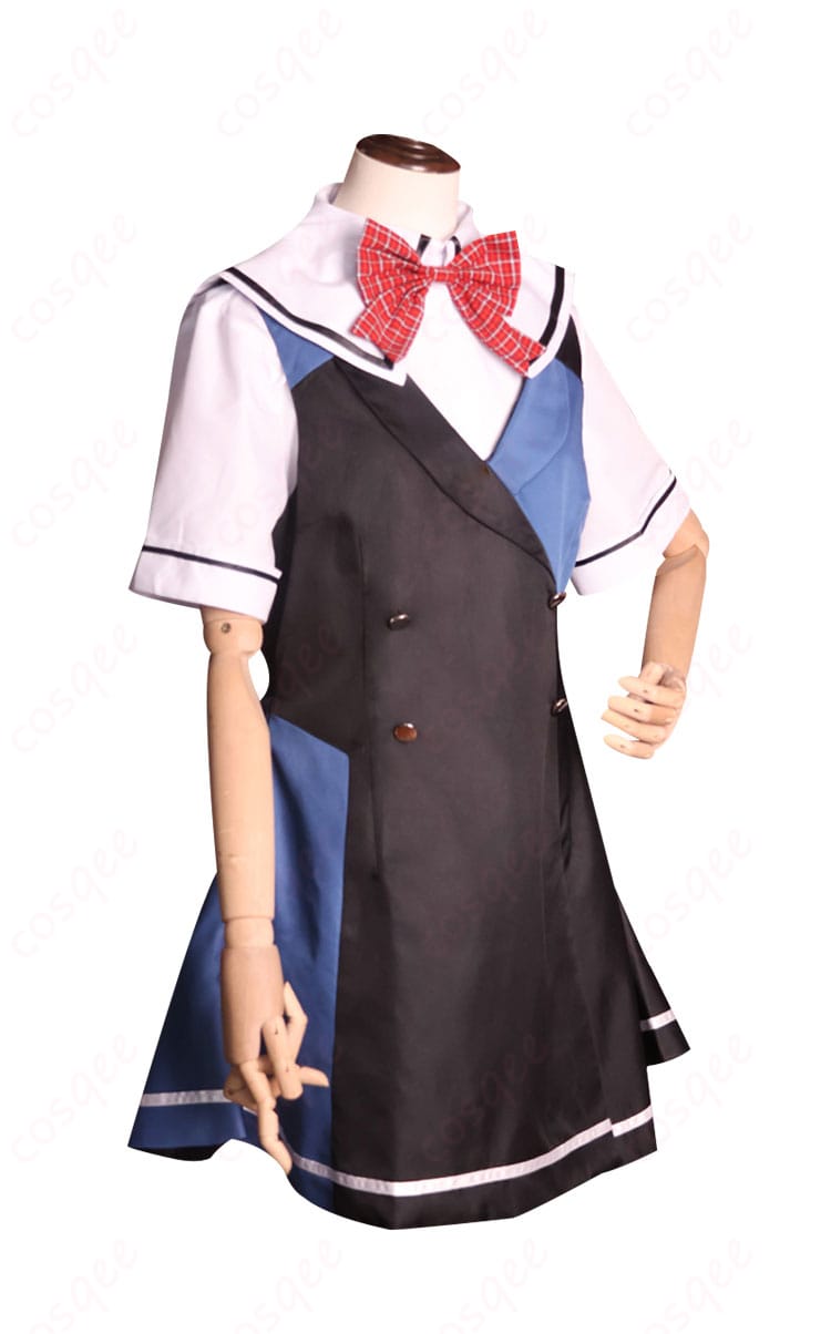 商品右側画像 - 小嶺幸の美浜学園制服コスプレ衣装の右側からの画像。鮮やかなデザインが確認できる。