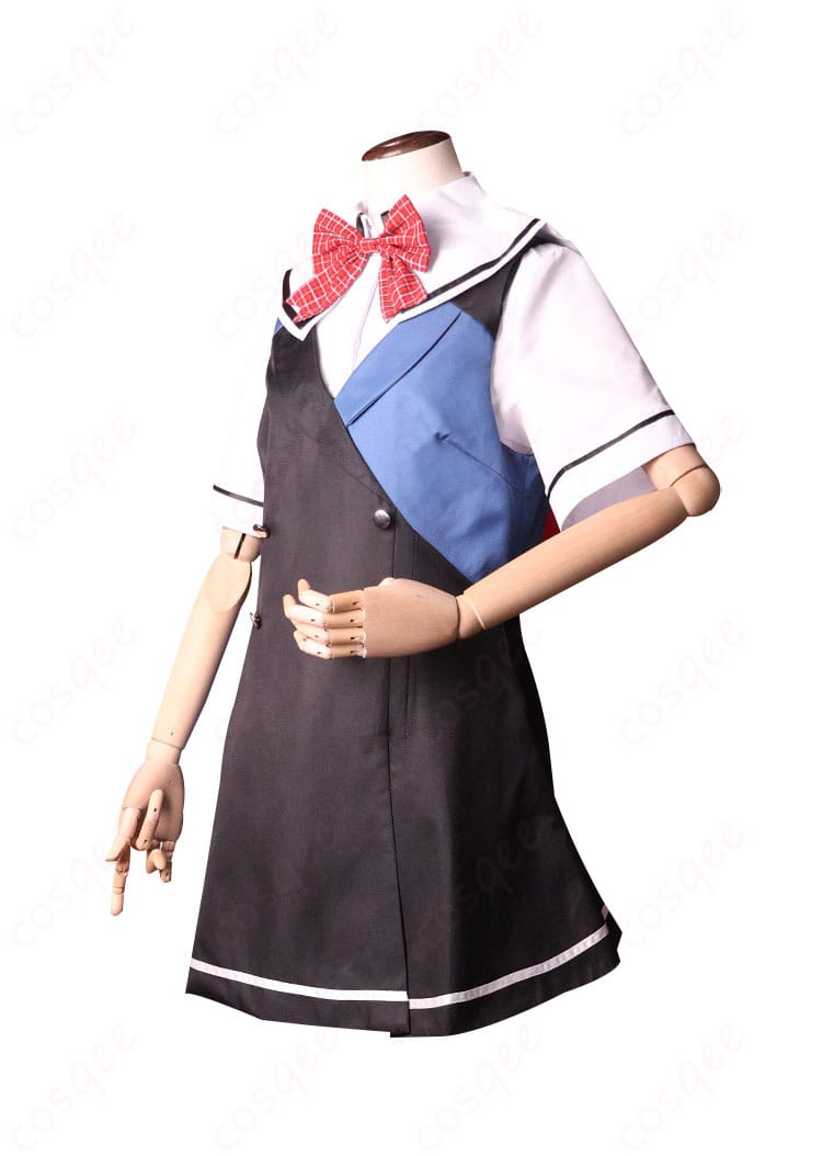 商品左側画像 - 左側から見た小嶺幸の美浜学園制服コスプレ衣装。全体的なシルエットとディテールが一目でわかる。