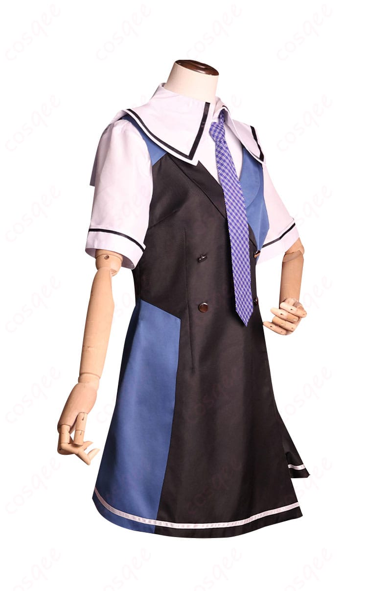 商品の右側面図。美浜学園制服コスプレ衣装の側面詳細。