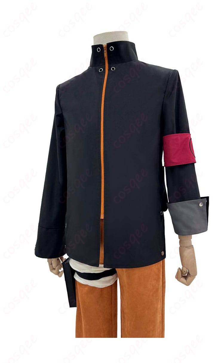 うずまきナルト コスプレ衣装右側画像 - ナルトのコスプレ衣装の右側からの全体像。