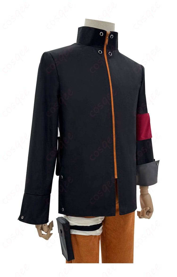 うずまきナルト コスプレ衣装左側画像 - ナルトのコスプレ衣装の左側からの詳細画像。