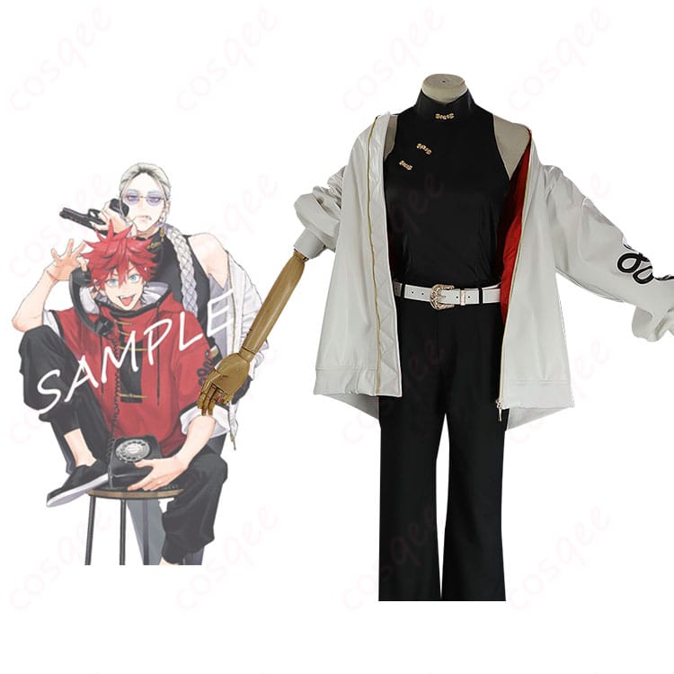 極楽街 タオ コスプレ衣装 正面とキャラクターとの比較画像。リアルな再現、完璧なディテールで仕上げたコスプレ衣装。