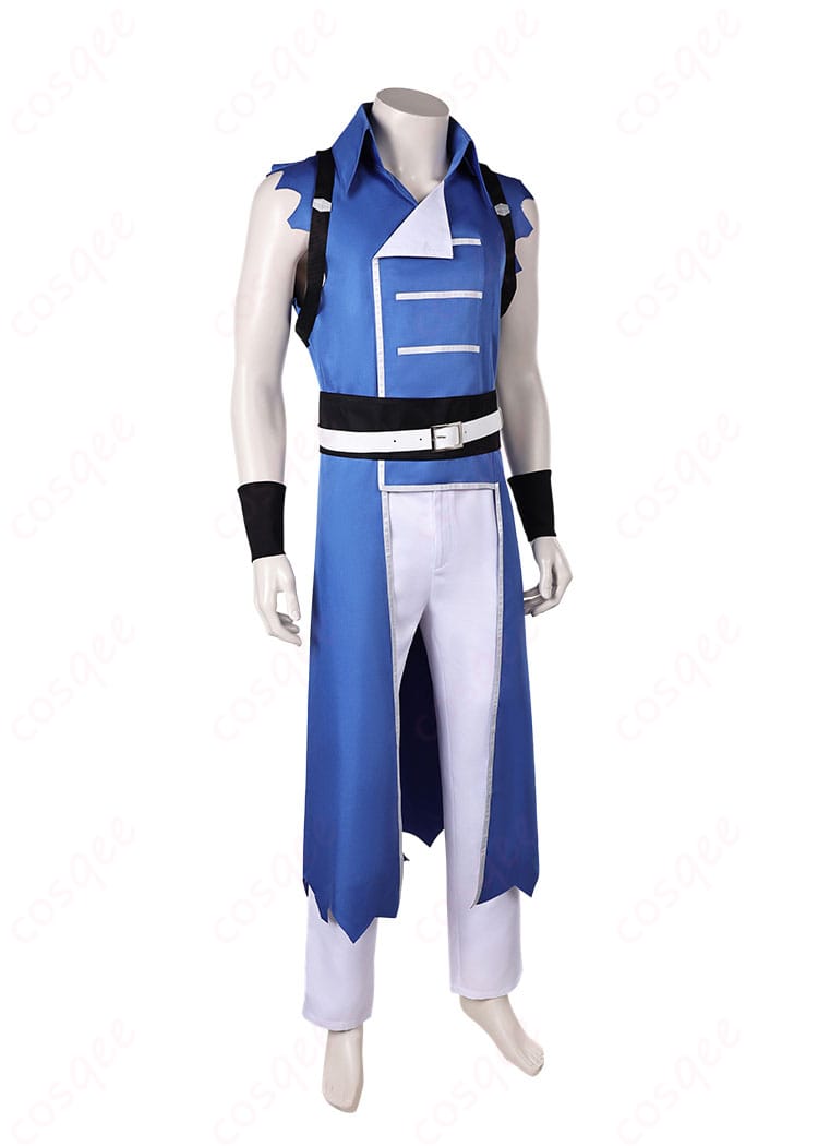 リヒター・ベルモンドコスプレ衣装の右側。忠実に再現されたキャラクターの特徴。