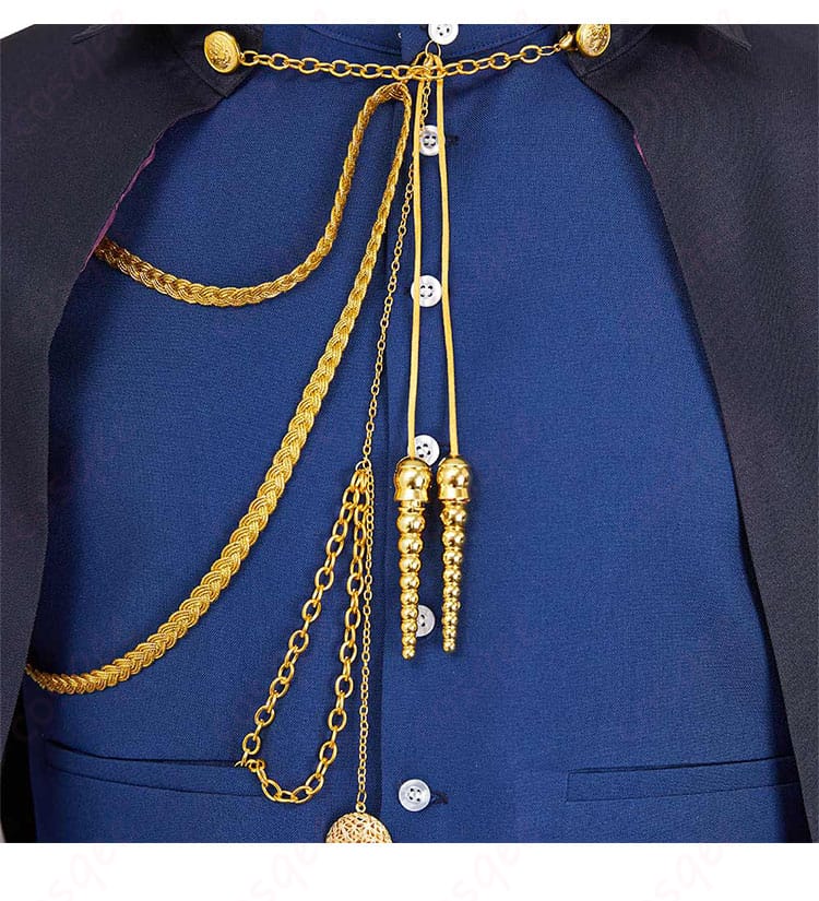 森蘭丸 コスプレ衣装 胸前装飾の細部 - 高精度な刺繍と飾りをしっかり再現