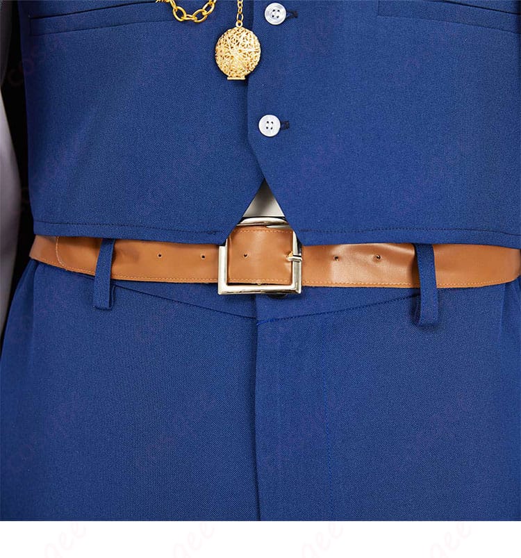 森蘭丸 コスプレ衣装 腰ベルト装飾の細部 - しっかりとした作りでリアルなデザイン