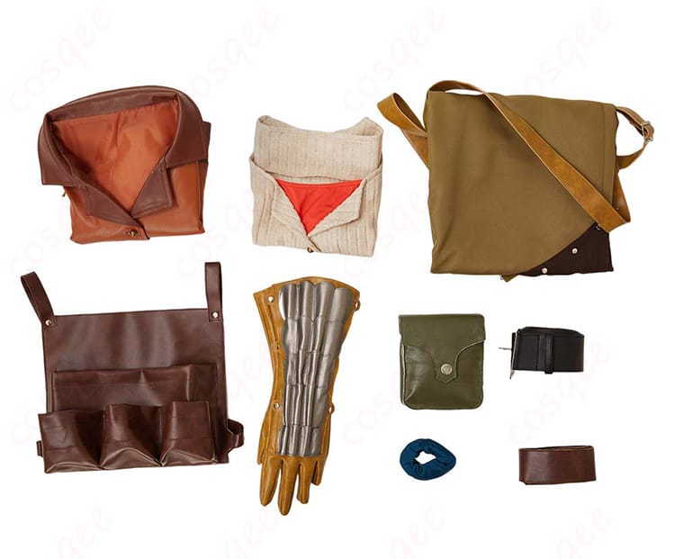 商品に含まれるすべてのアイテムを展示、ジェマのコスプレ衣装セット内容が一目でわかります。