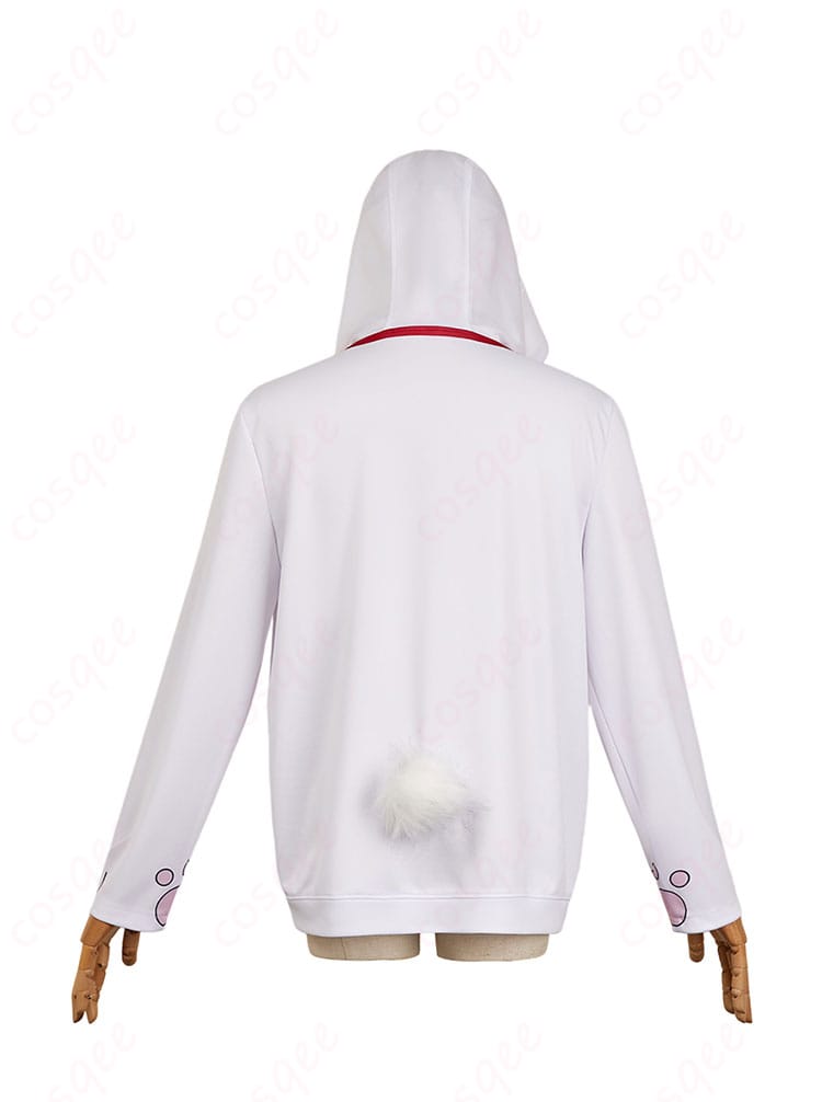 ターボババア 招き猫 コスプレ衣装 パーカーの背面。デザインがしっかりと施されており、背中のディテールも鮮明です。