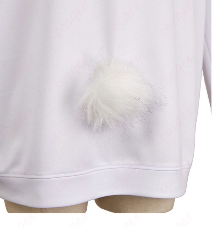 ターボババア 招き猫 コスプレ衣装 パーカー背面の装飾詳細。忠実な再現でキャラクターの魅力を引き出しています。