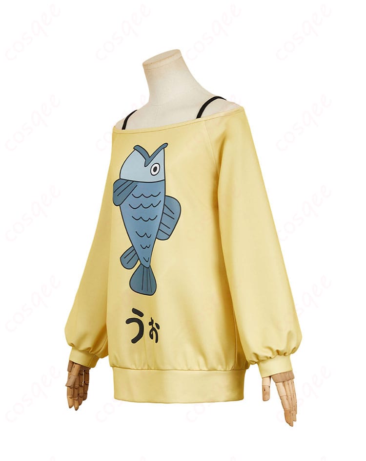 綾瀬桃コスプレ衣装の左側画像。細部にまでこだわり、キャラクターの特徴を忠実に再現。