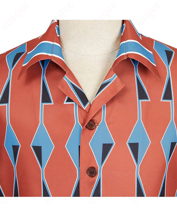 SAKAMOTO DAYS 南雲 コスプレ衣装 シャツ 服の襟装飾の細部。キャラクターらしいデザインを忠実に再現したディテール。