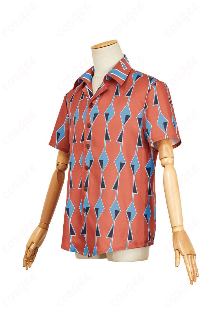 SAKAMOTO DAYS 南雲 コスプレ衣装 シャツ 左側画像。左右対称のデザインが確認でき、ディテールが鮮明に映し出されています。