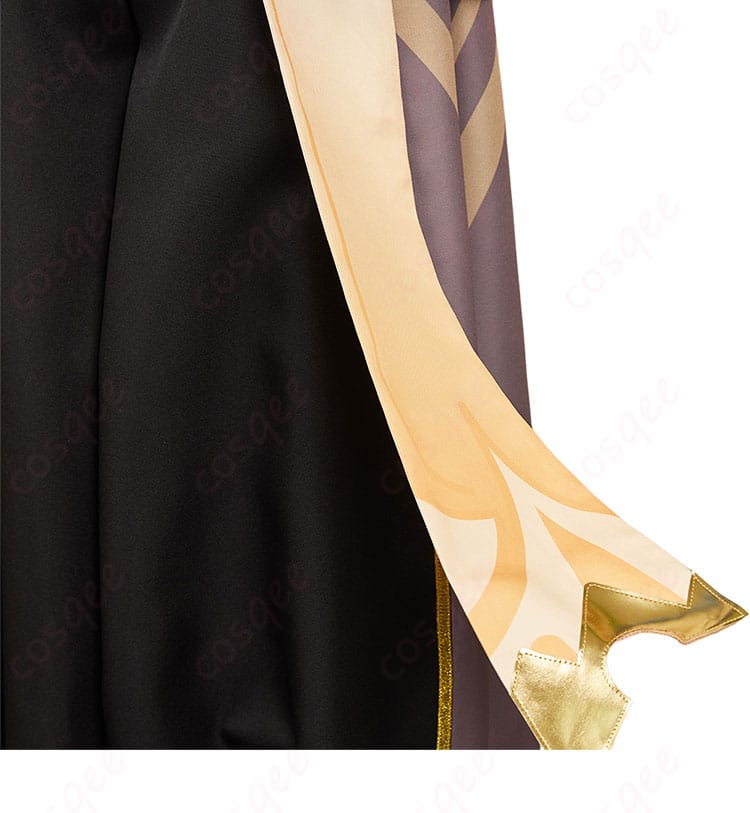 原神 空(Aether) コスプレ衣装 花の騎士 衣摆装饰细节图。服の端部のデザインと質感が再現されています。