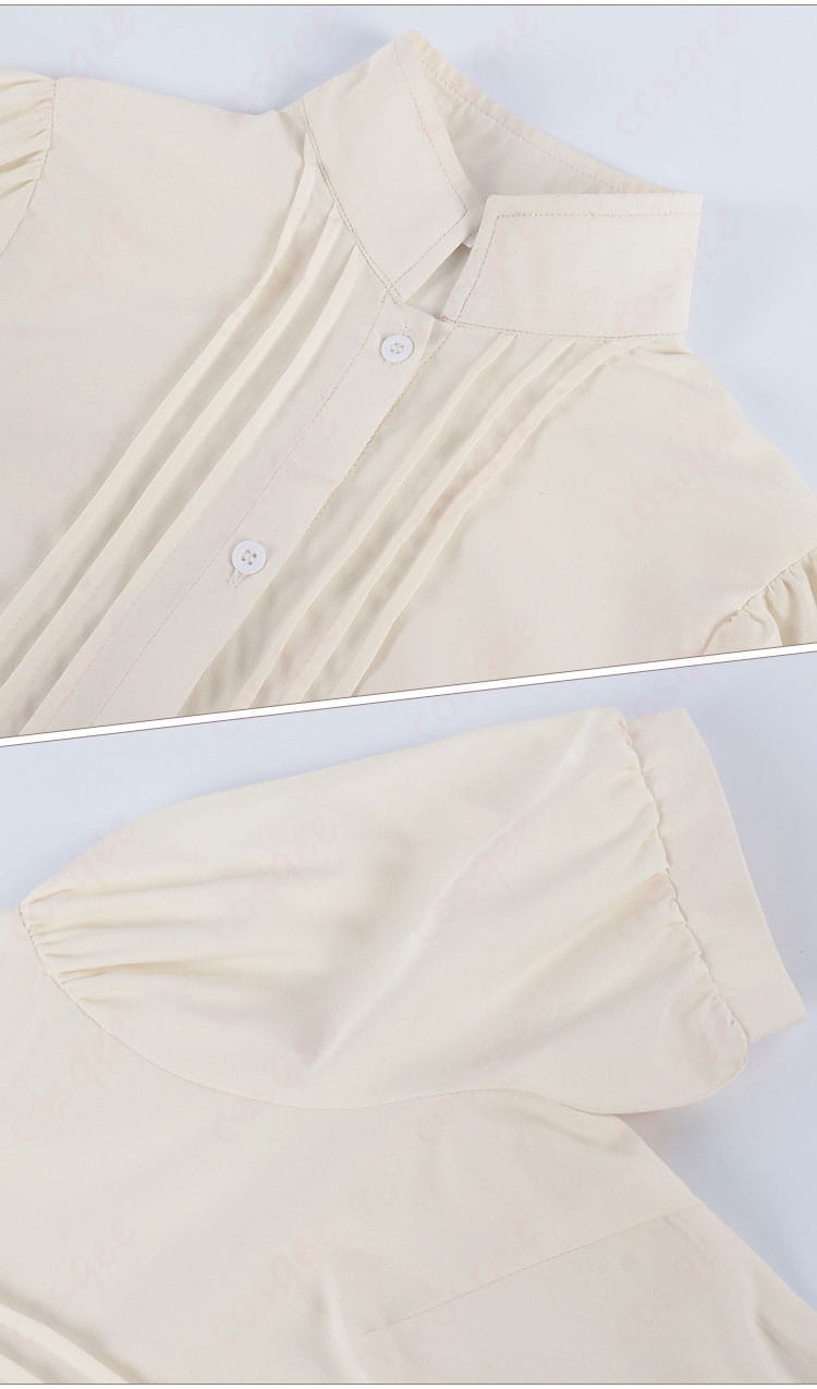 シャツの細部画像、マリアンヌ・オーンスタイン コスプレ衣装のシャツの精密な刺繍