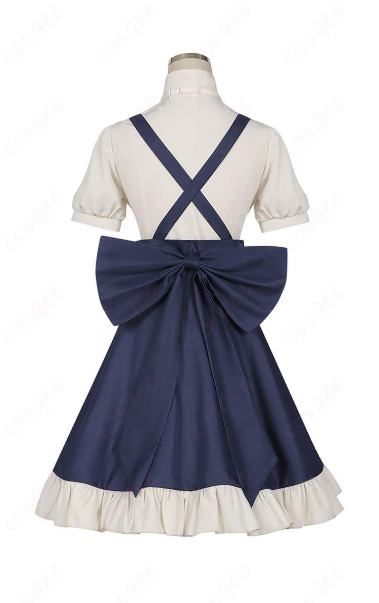 商品背面画像、背部蝶結びとスカートのデザインが美しい