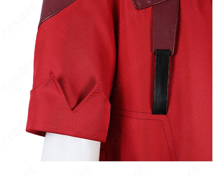 デビルメイクライ ダンテ コスプレ衣装 袖部分のディテール画像。動きやすさと見た目を両立。