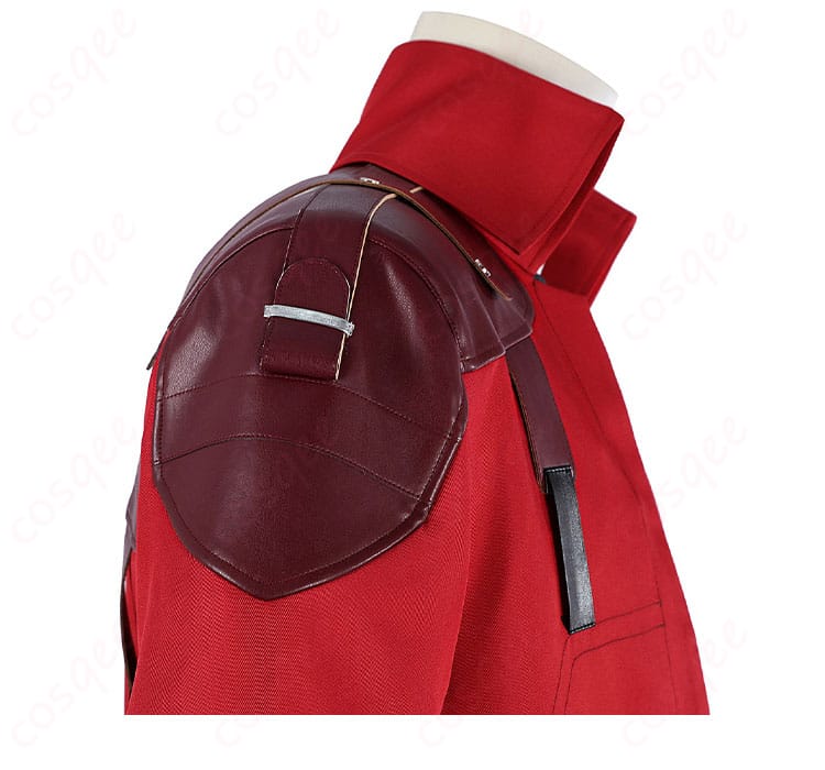 デビルメイクライ ダンテ コスプレ衣装 肩部分のディテール画像。立体感ある仕上がり。