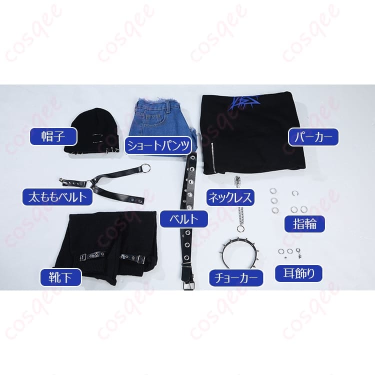 プロセカ 小豆沢こはね 衣装一式 ストリート感たっぷりで写真映えするコスプレ - 8枚目の画像
