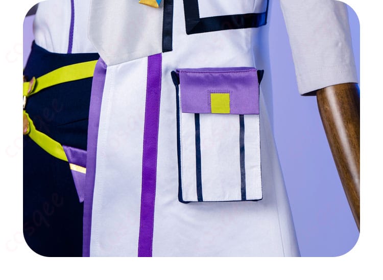 衣装のポケット部分の装飾細部。キャラクターらしいアクセントが加えられています。