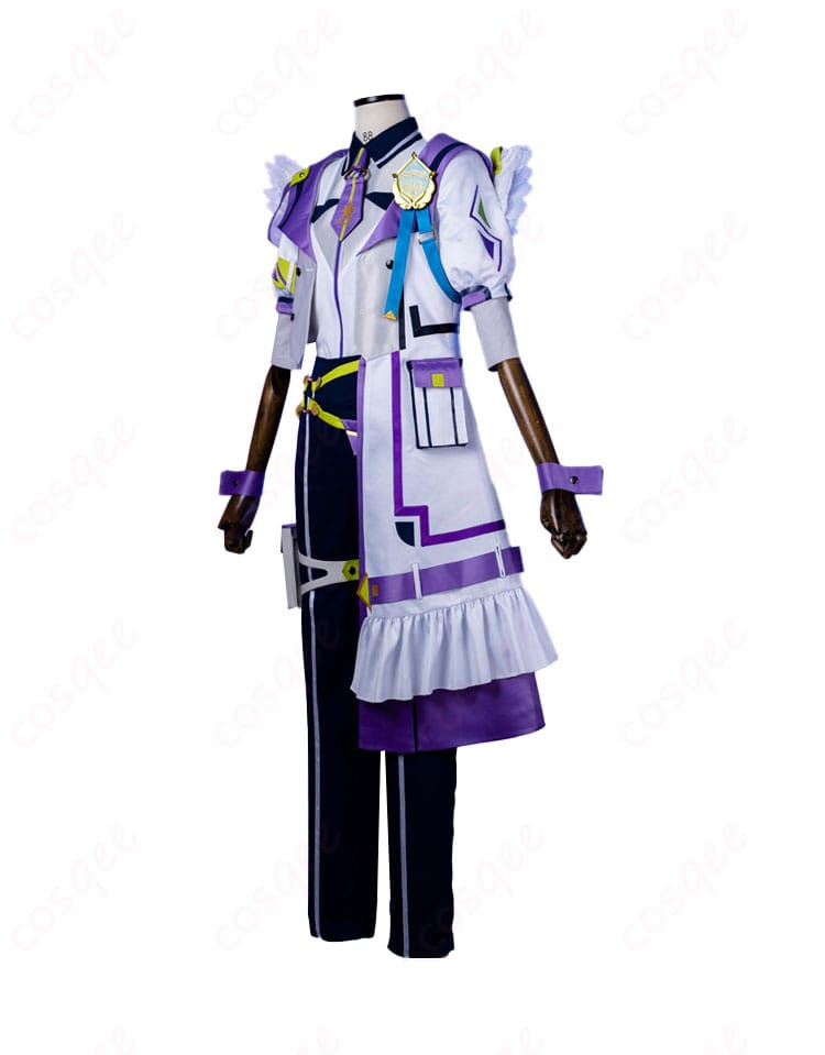 コスプレ衣装の側面から撮影された画像。衣装のデザインがしっかりと確認でき、ディテールがよく見えます。