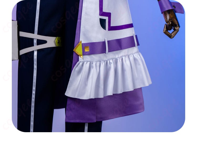 服の裾部分のデザインの細かい部分を映した画像。衣装全体の仕上がりが引き立ちます。