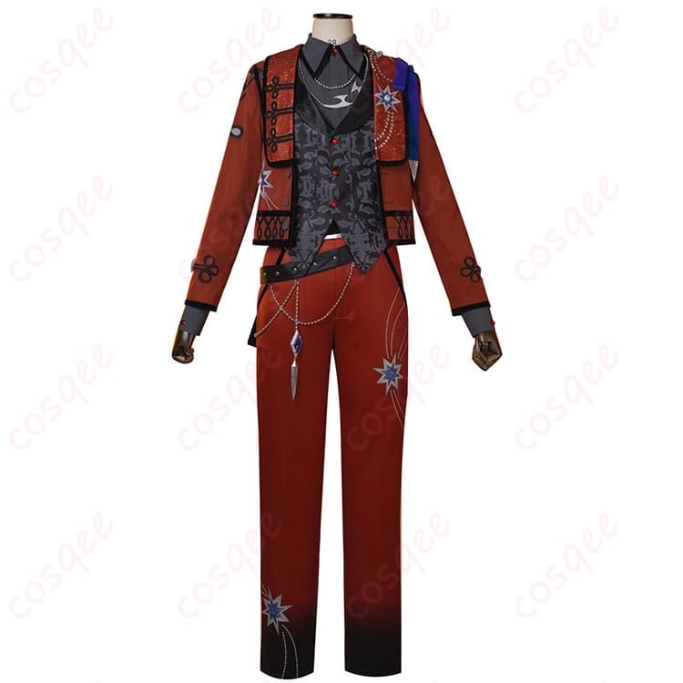 桜河こはく RED THORN コスプレ衣装 ロックに華やぐ配色と小物まで揃う一着 - 1枚目の画像