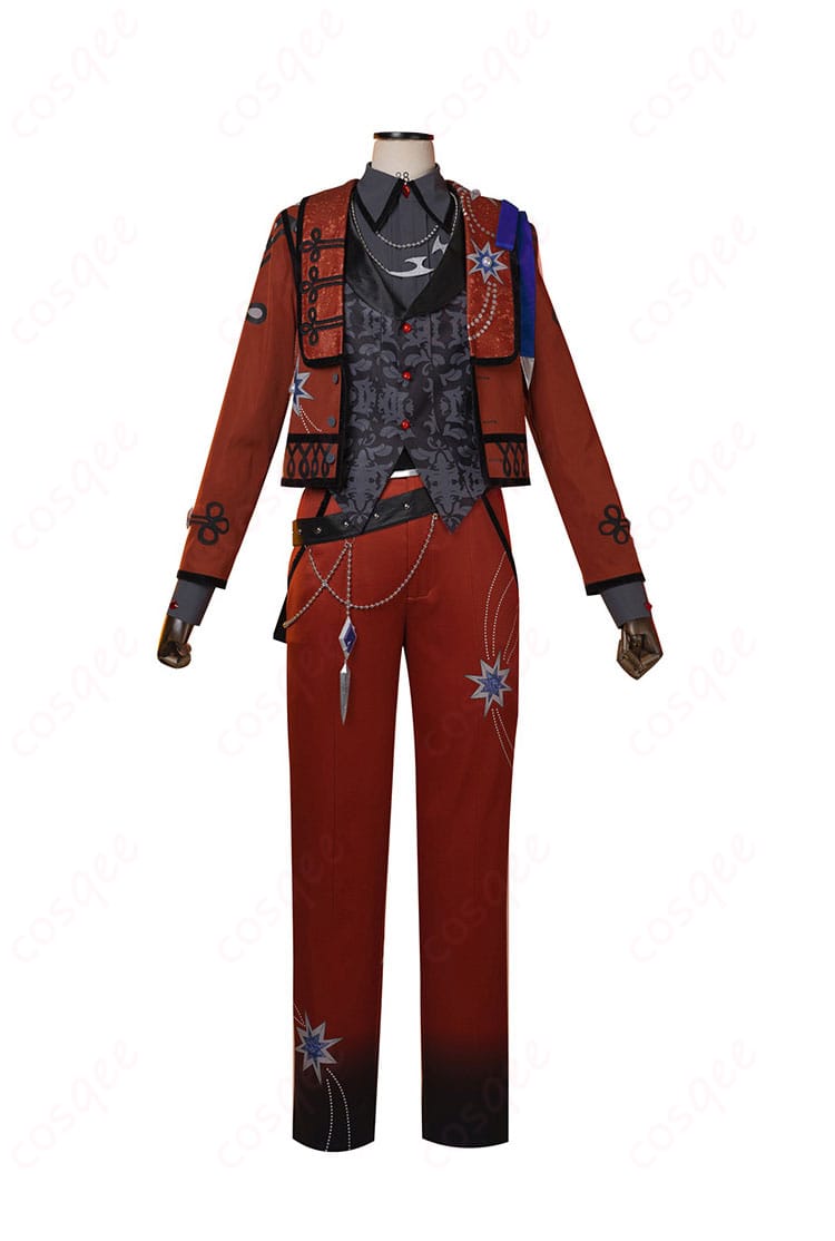 商品正面画像。細部まで忠実に再現された桜河こはくのコスプレ衣装の正面。