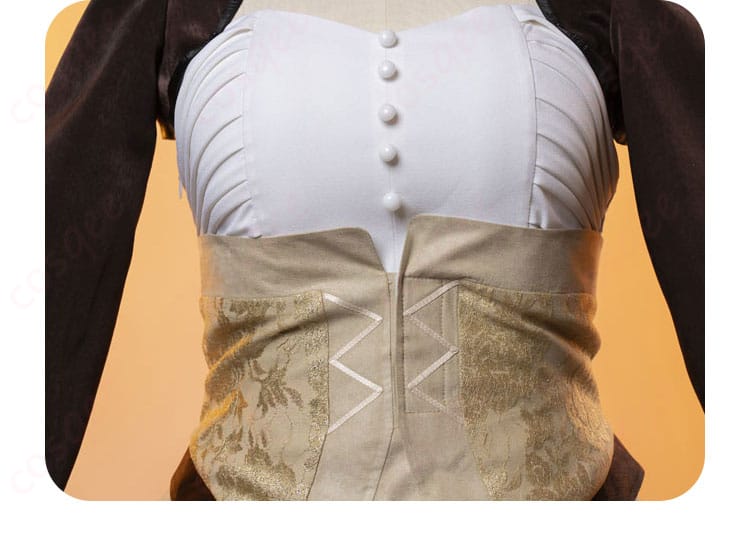 腰封装飾のディテール画像 - セレスコスプレ衣装の腰封部分。高い再現度を誇るデザインです。