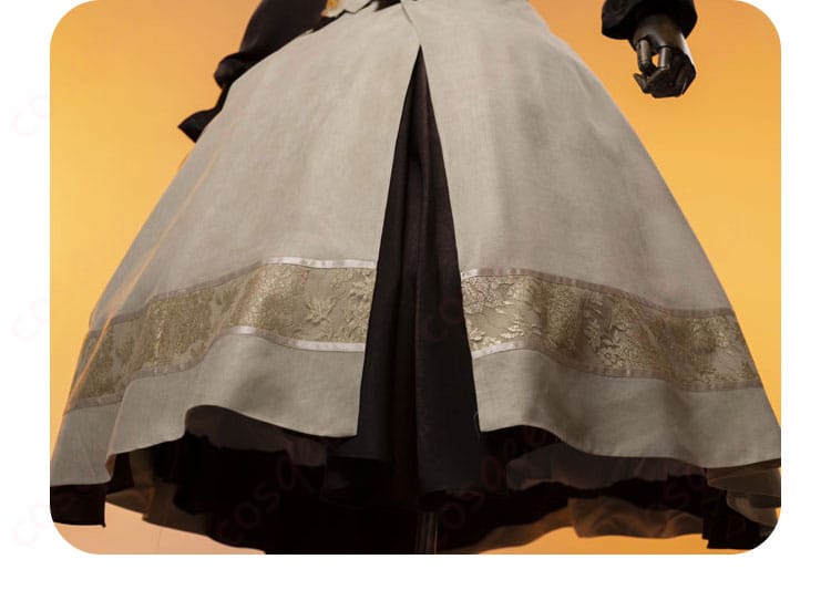 スカート装飾のディテール画像 - セレスのコスプレ衣装に使われたスカートのデザインディテール。華やかな装飾。