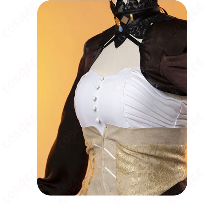 衣装装飾のディテール画像 - セレスの衣装の装飾部分をアップで撮影した画像。繊細なデザインが特徴。