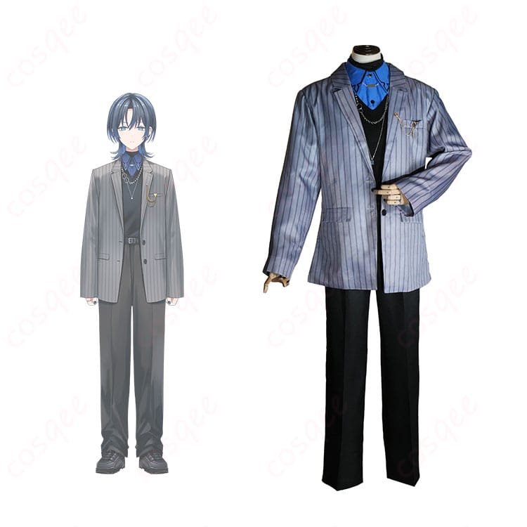 商品正面とキャラクターの融合画像 - 火威青のコスプレ衣装。リアルな再現と鮮やかなデザイン。