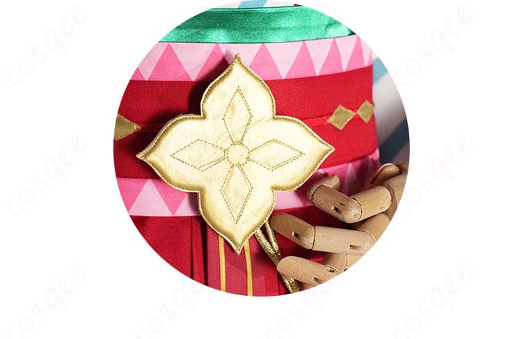 ムイミ 正月ver. コスプレ衣装の腰飾りのディテール。豪華でリアルなアクセサリーが目を引きます。