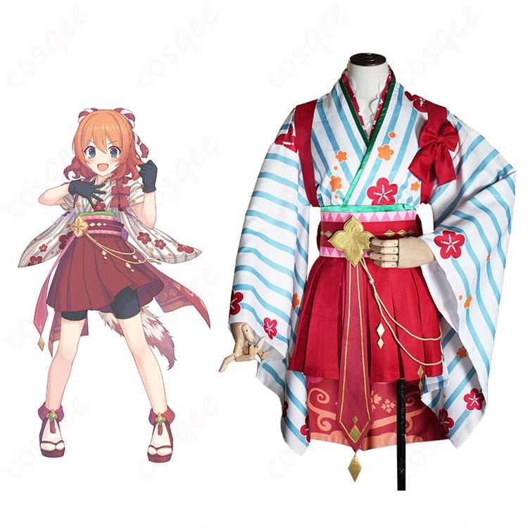 プリコネR ムイミ 正月ver. コスプレ衣装の正面とキャラクターの組み合わせ。詳細なデザインで忠実再現された衣装をチェック!