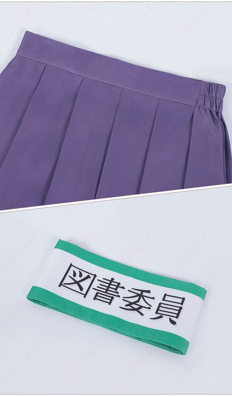 スカートの裾と腕章のディテール – 100カノ好本静 コスプレ衣装のスカート裾と腕章の装飾細部。