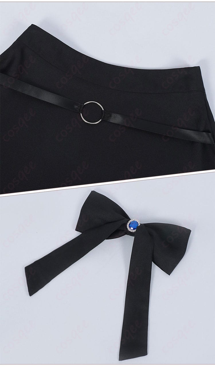 スカートと蝶ネクタイのディテール画像 - アリナ・クローバーのスカートと蝶ネクタイ部分のディテール