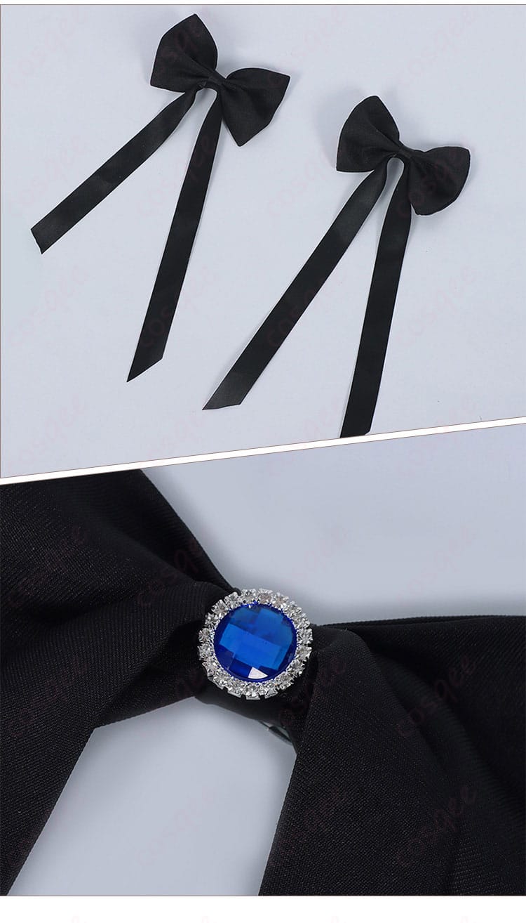 髪飾りとネックレスのディテール画像 - 髪飾りとネックレスの細かい装飾、キャラクターらしいアクセサリー