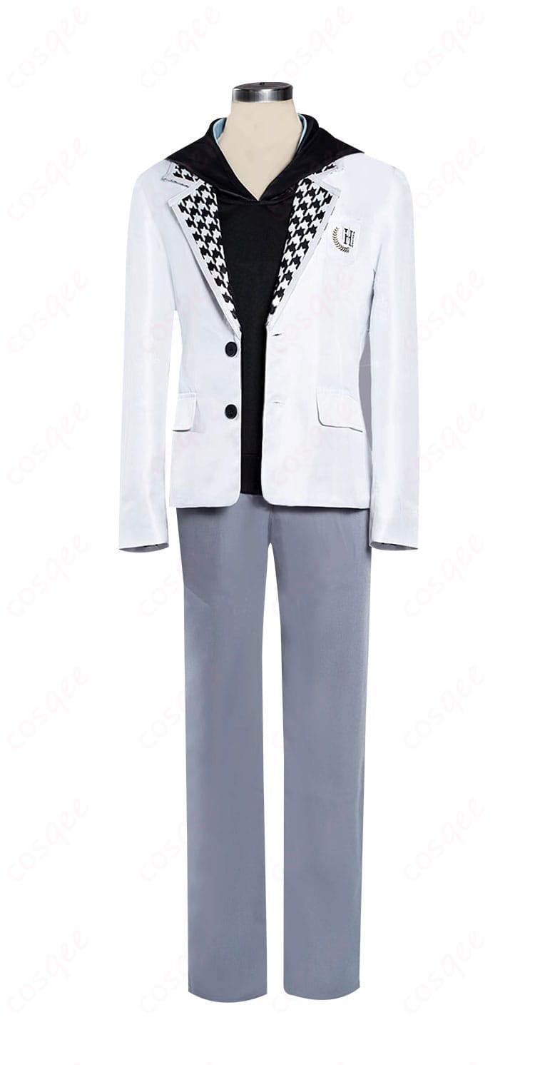 凪誠士郎 コスプレ衣装 白宝高校制服の装飾細部。刺繍やバッジなど、細部まで忠実に再現されたデザイン。