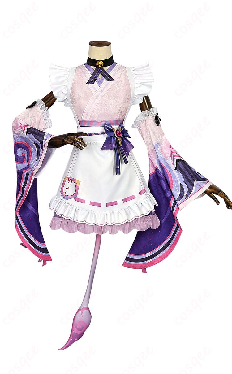 原神 夢見月瑞希 コスプレ衣装 正面画像。細部まで再現された衣装が、キャラクターの魅力を引き立てます。