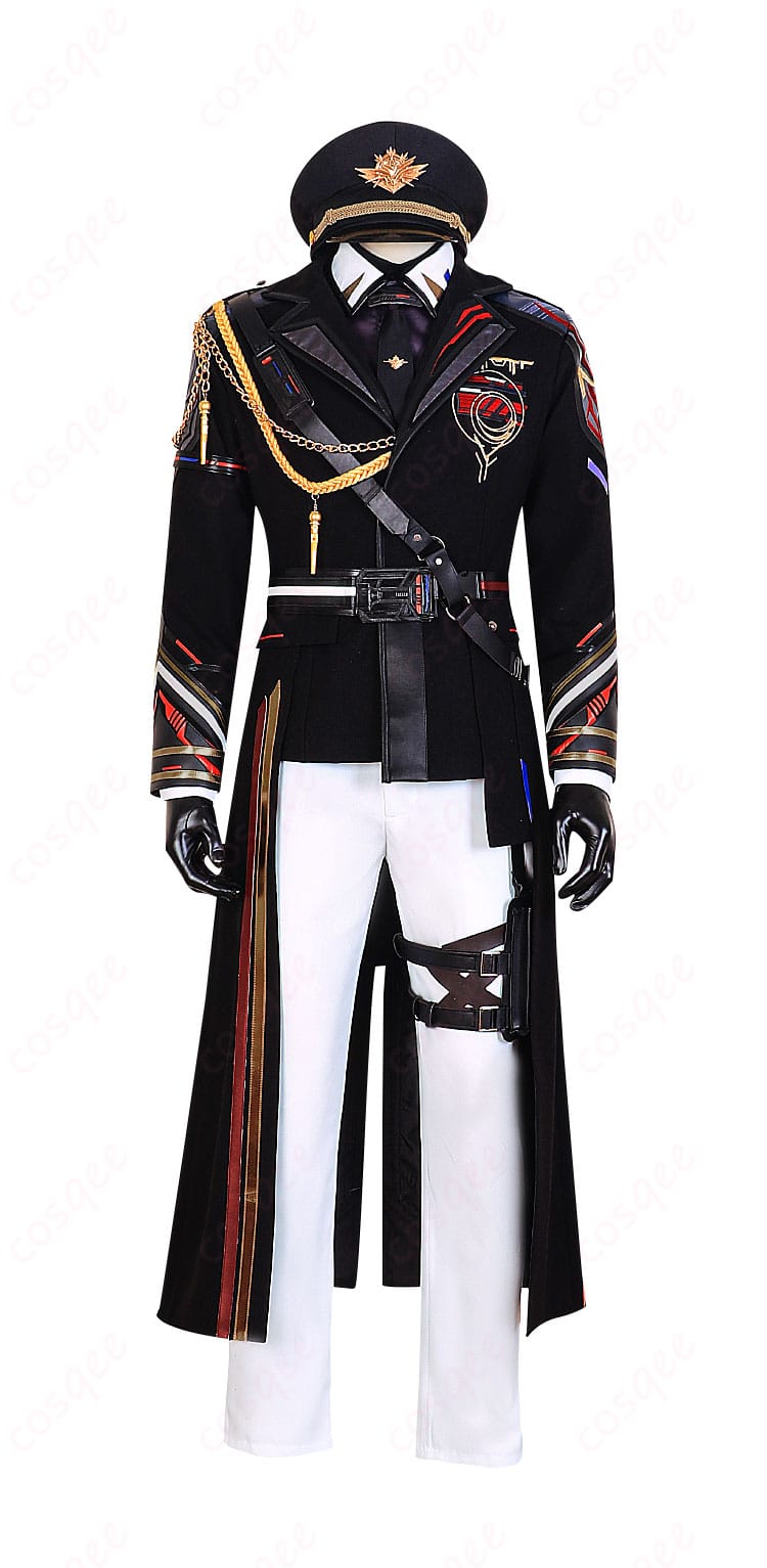 恋と深空 マヒル 遠空執艦官 コスプレ衣装 正面からの全体画像。ディテールまでしっかり再現されています。