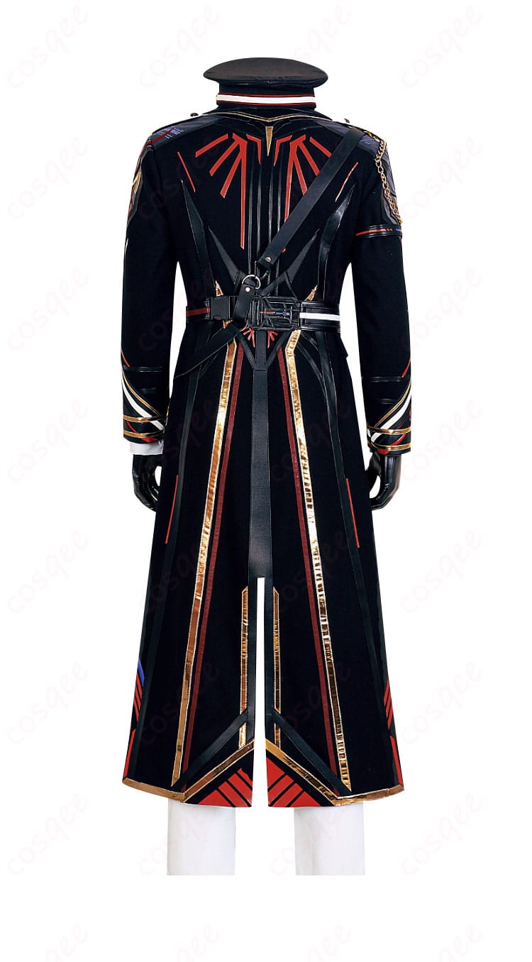 恋と深空 マヒル 遠空執艦官 コスプレ衣装 背面の画像。後ろ姿も忠実に再現されており、デザインの美しさが際立ちます。