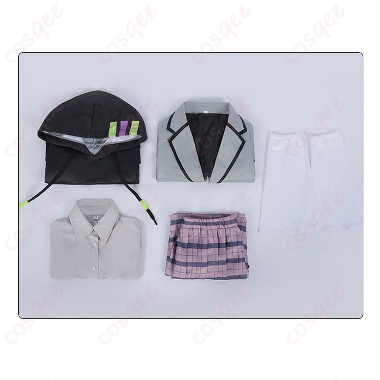 君のことが大大大大大好きな100人の彼女 原賀胡桃 学園カジュアルなコスプレ衣装 - 5枚目の画像