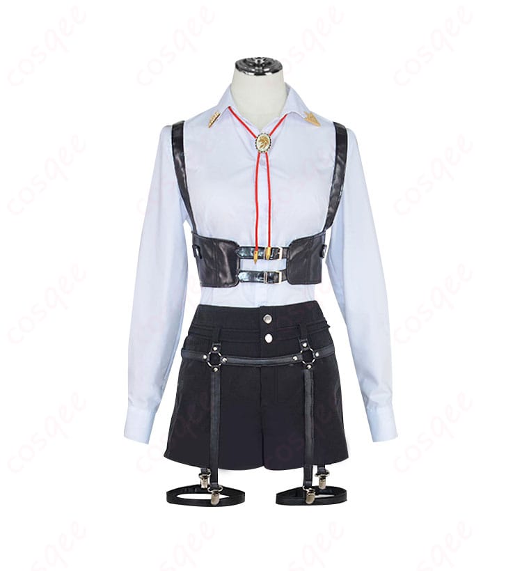 服装装飾の詳細画像|獅白ぼたん ワイシャツ衣装 コスプレ衣装|忠実再現デザイン