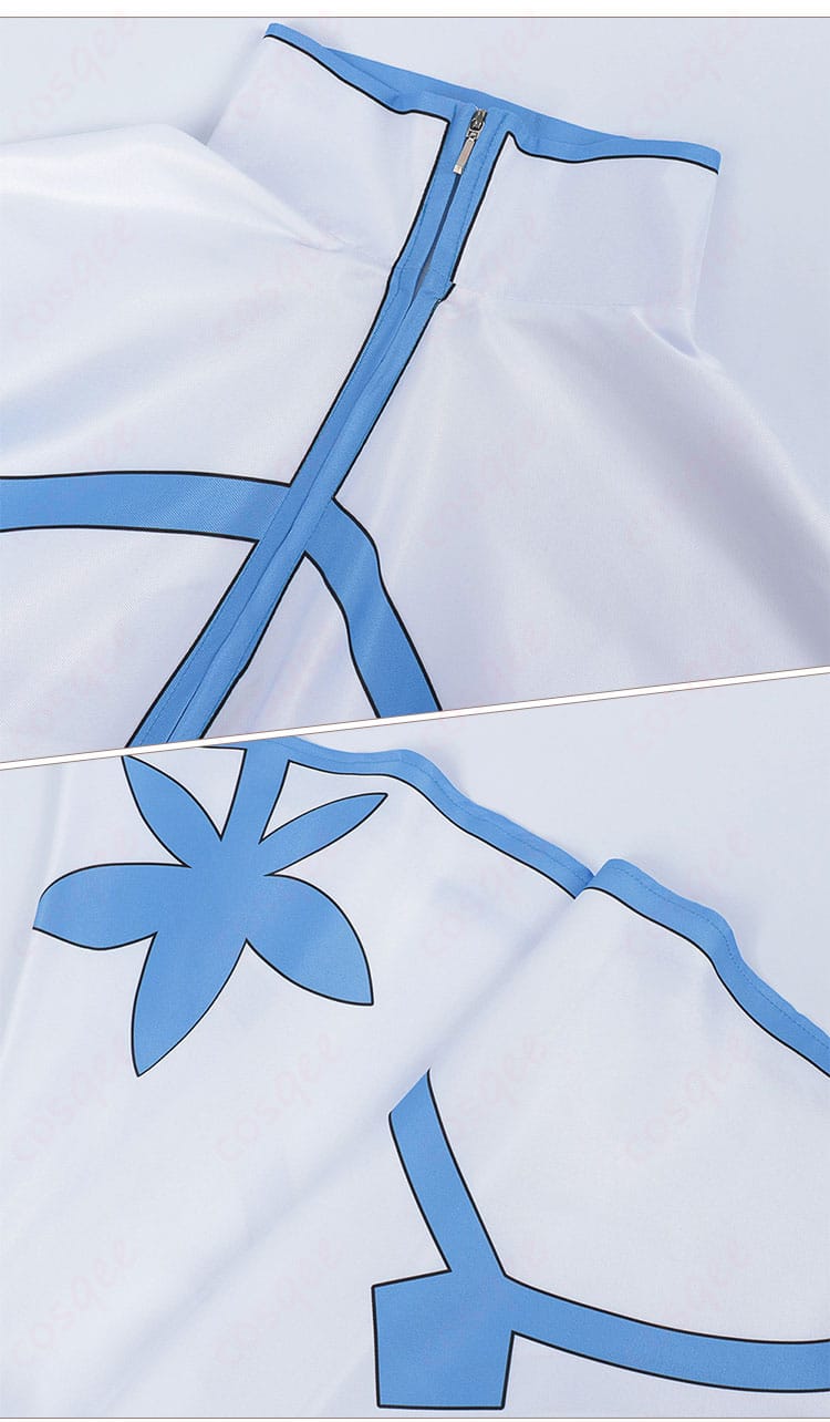 服の襟元と背面装飾の詳細画像 - 和泉緋那コスプレ衣装の襟元と背面の装飾ディテール。細部まで忠実に再現されたデザイン。