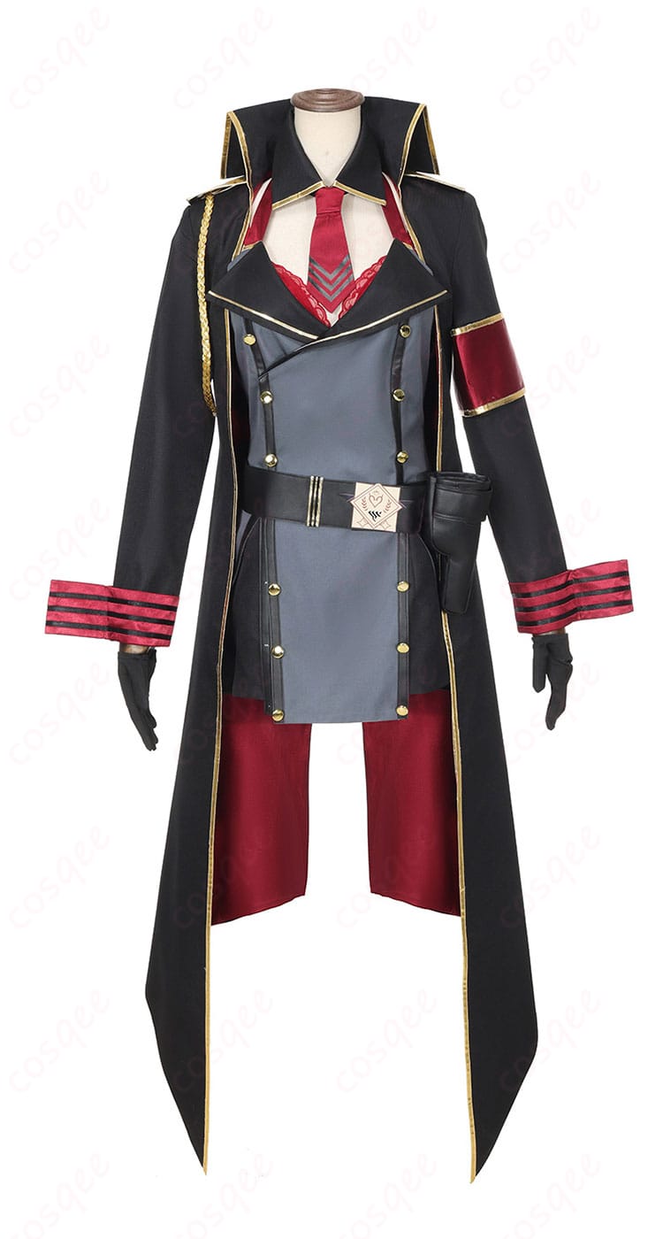 商品正面図、コスプレ衣装の詳細な正面画像。ブルーアーカイブの京極サツキのコスプレ。