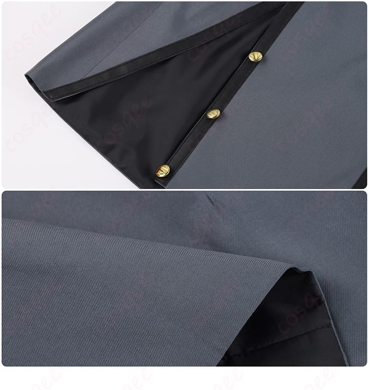 衣服裾の装飾。京極サツキのコスプレ衣装における足元の魅力的なディテール。