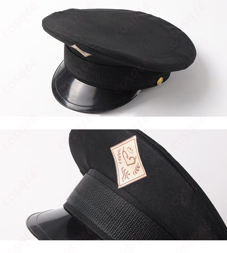 元宮チアキ コスプレ衣装 帽子装飾の細部。キャラクターに不可欠な帽子の装飾がリアルに再現された。