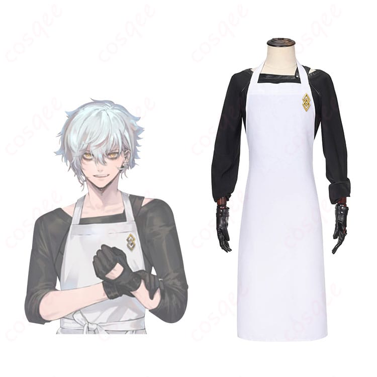 商品正面とカドック・ゼムルプスのキャラクターが組み合わさったコスプレ衣装の写真 - FGO カドック・ゼムルプス コスプレ衣装 エプロン姿