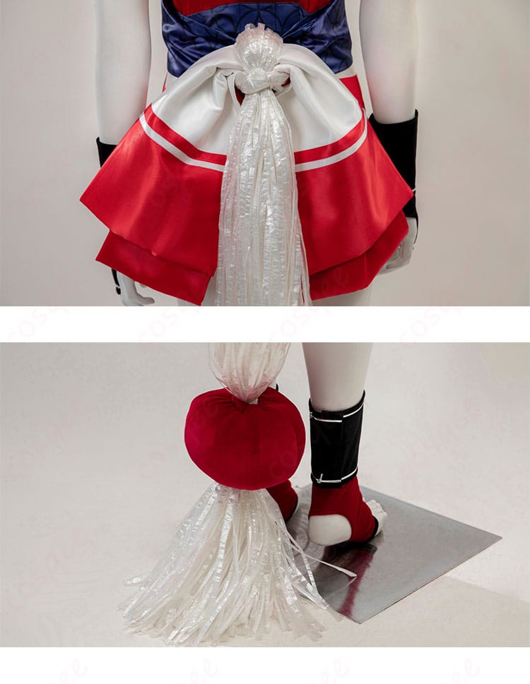 ストリートファイター6 不知火舞 コスプレ衣装 尾の装飾ディテール、キャラクターの個性を表現!