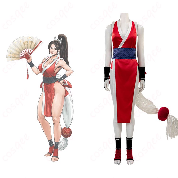 ストリートファイター6 不知火舞 コスプレ衣装 正面とキャラクターイメージ、リアルなデザインが特徴!