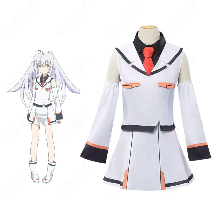 商品正面とキャラクターアイラのコスプレ衣装の組み合わせ画像 - アイラのコスプレ衣装『プラメモ』の魅力を引き立てる正面画像。