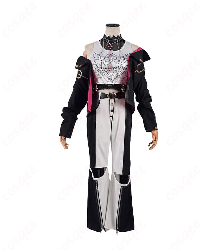 響咲リオナのコスプレ衣装の正面ビュー。高精度なデザインと素材で、実際のキャラクターに近い仕上がり。